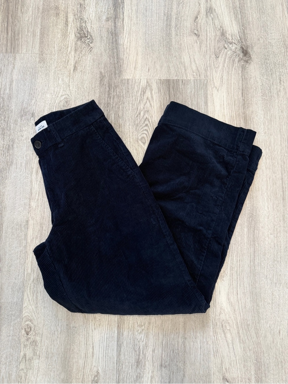 Old Navy Size 2 Navy Corduroy High Rise Wide Leg Pants